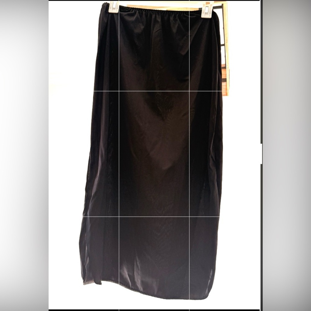 Vanity Fair Black Maxi Slip Skirt